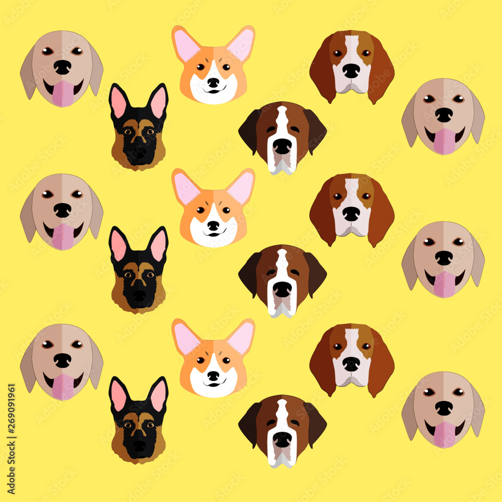 Textura perros amarillo