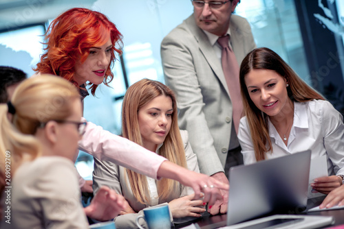 Business people working in office