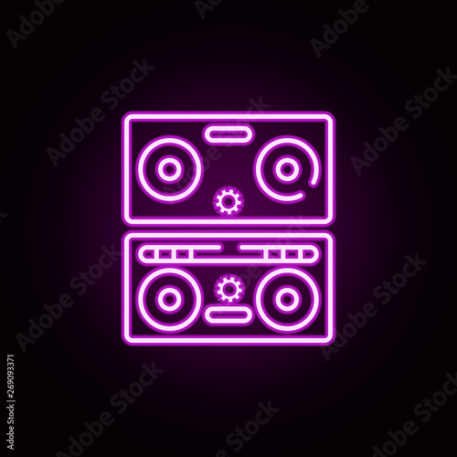 dumbbell neon icon. Elements of gym set. Simple icon for websites, web design, mobile app, info graphics