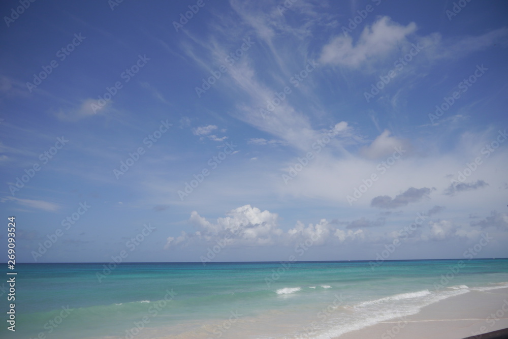 Strand Wolken Türkis Blau Himmel Barbados