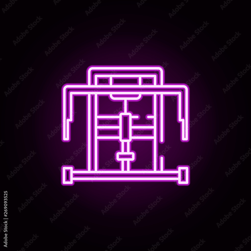 shoulder, gym neon icon. Elements of gym set. Simple icon for websites, web design, mobile app, info graphics shoulder, gym neon icon. Elements of gym set. Simple icon for websites, web design, mobile app, info graphics