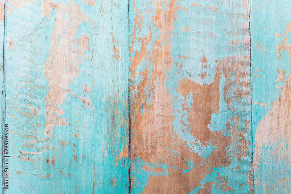 Blauer Holzhintergrund mit abblätternden Farbe Blauer Holzhintergrund mit abblätternden Farbe