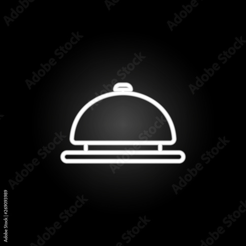 Hotel call neon icon. Elements of hotel set. Simple icon for websites, web design, mobile app, info graphics