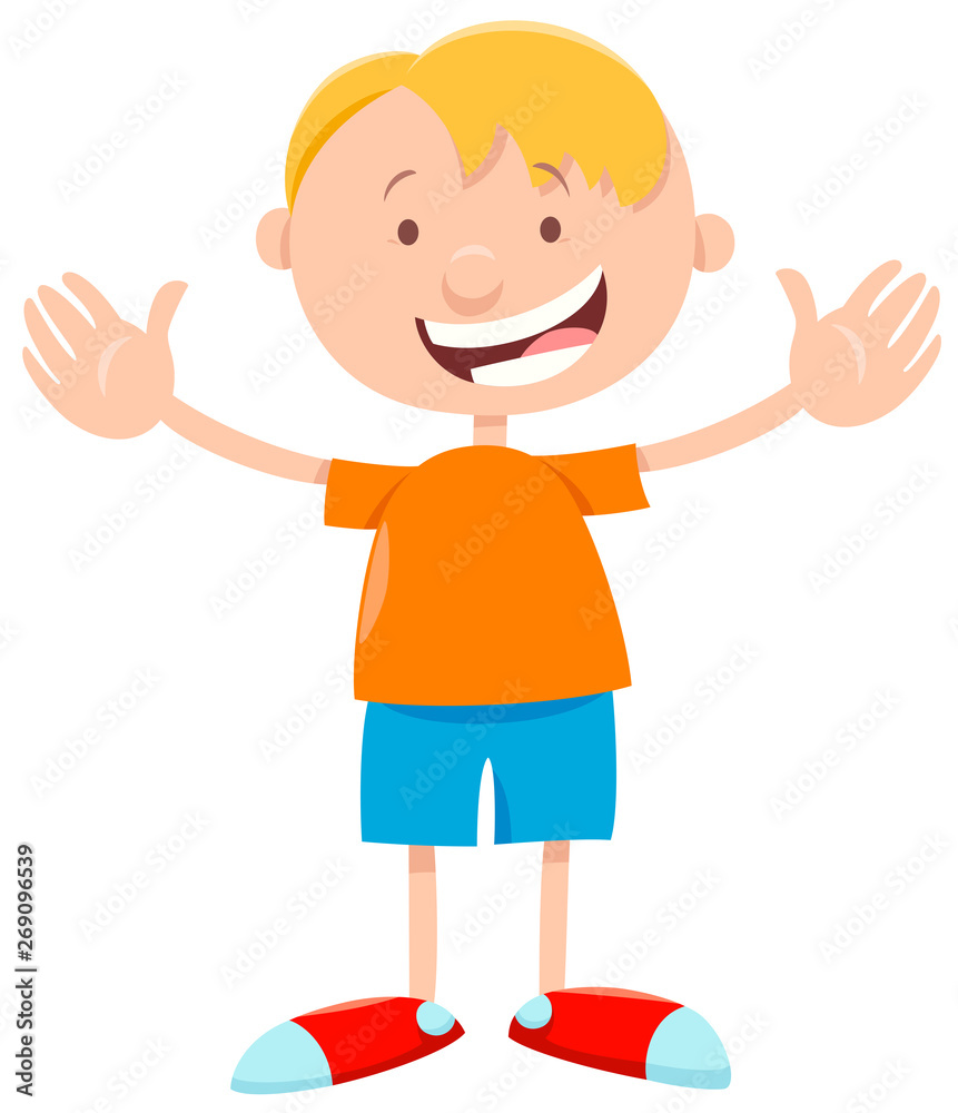 funny boy character cartoon illustration