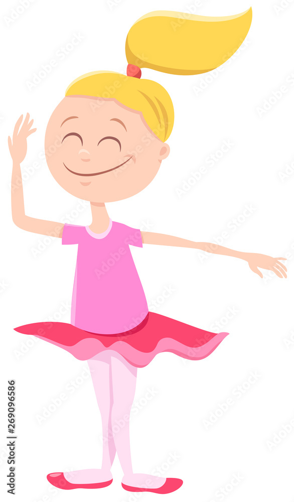 happy ballerina girl cartoon character happy ballerina girl cartoon character
