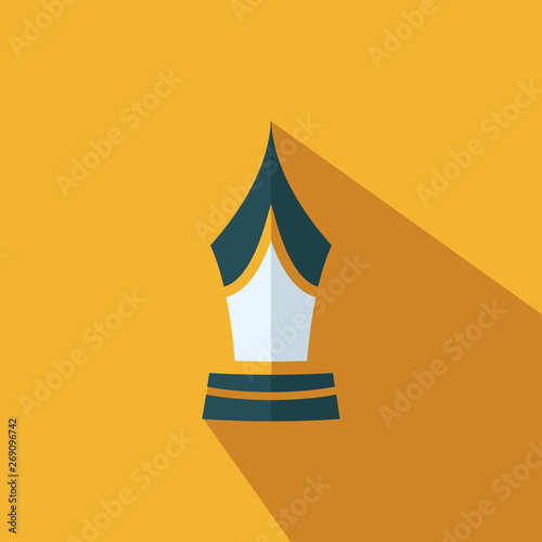 Fountain pen nib icon symbol - Flat style design vector