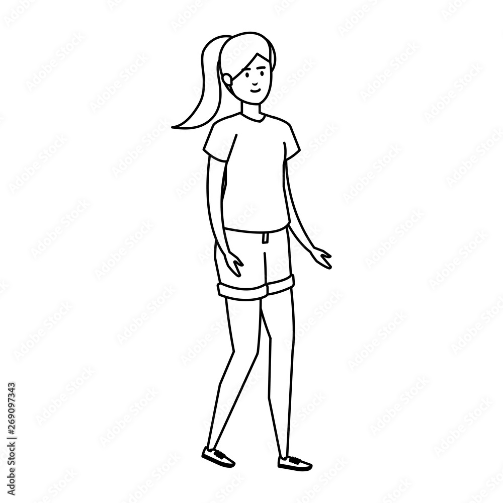 beautiful and young woman character beautiful and young woman character