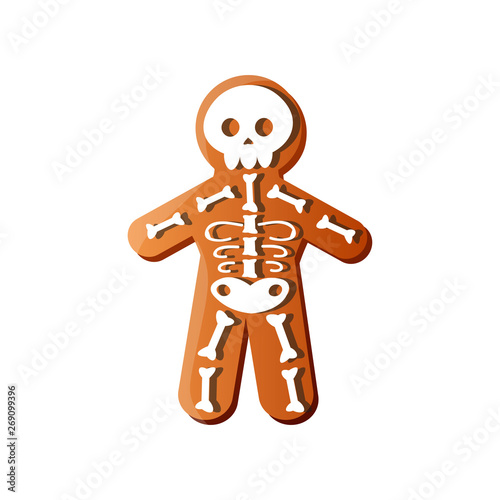 White bone skeleton gingerbread holiday halloween candy