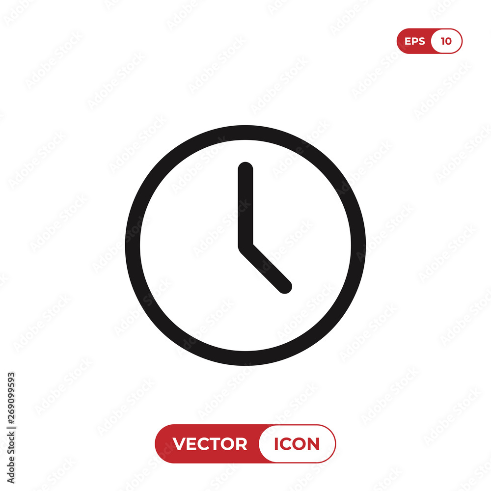 Clock icon. Time symbol Clock icon. Time symbol