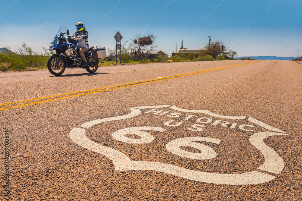 Motorcycle on Route 66