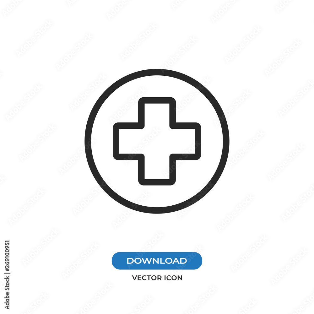 Medical cross vector icon Medical cross vector icon