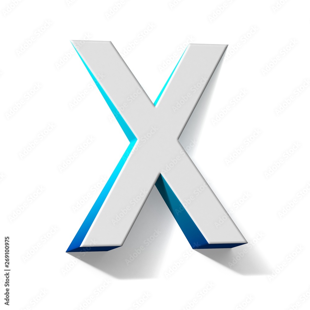 Blue gradient Letter X 3D Blue gradient Letter X 3D