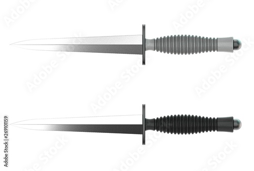 3d illustration of dirk knife isolated on white