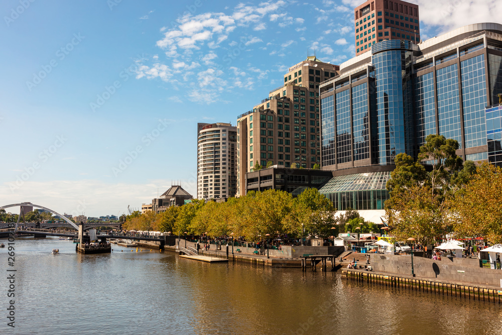 Modern buildings on the banks of the Yarra River, Melbourne, Victoria, Australia. Modern buildings on the banks of the Yarra River, Melbourne, Victoria, Australia.