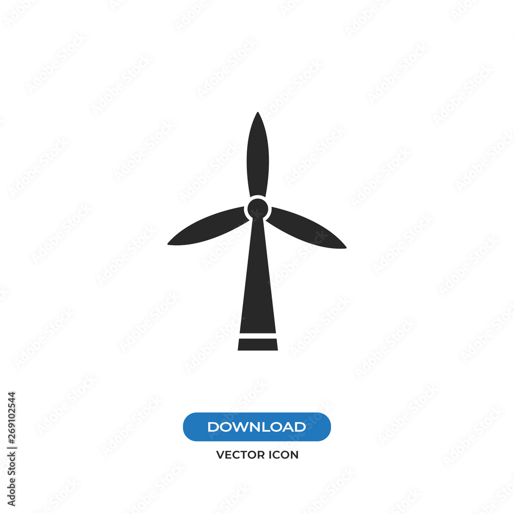 Windmill vector icon Windmill vector icon