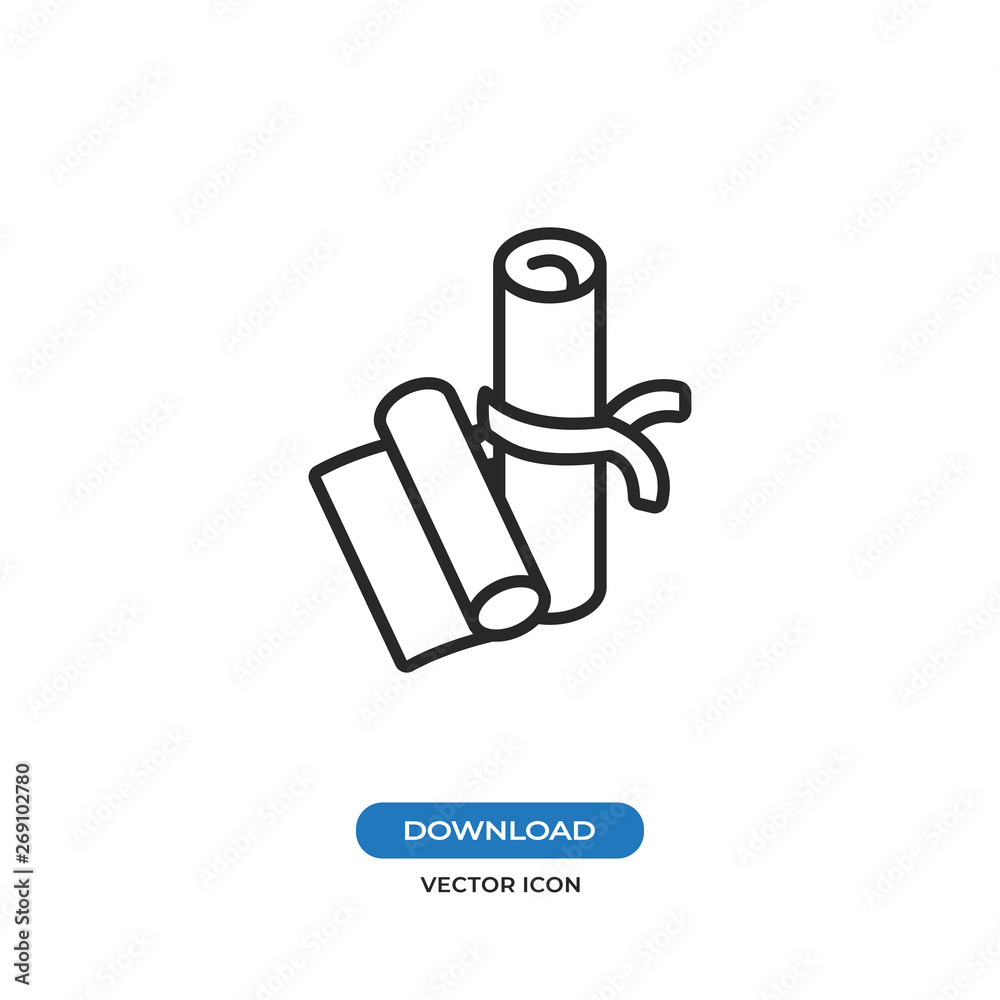 Diploma vector icon
