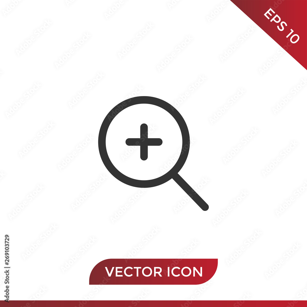 Fototapeta premium Zoom in vector icon