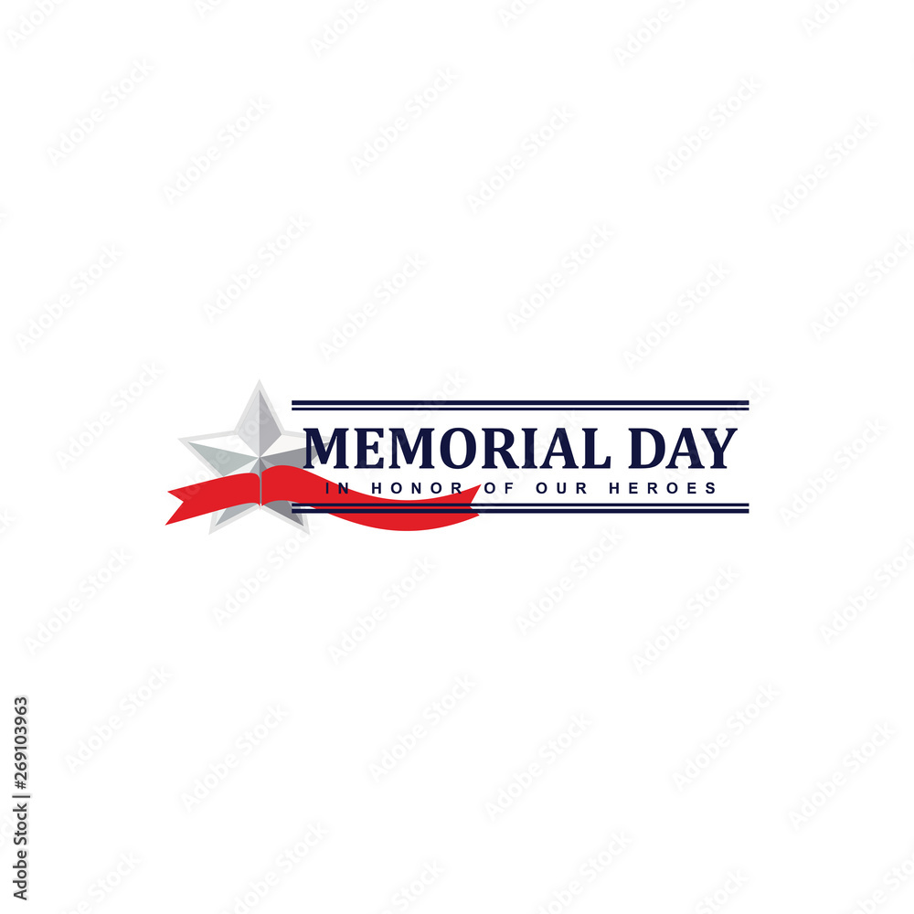 Happy Memorial Day Celebration Vector Template Design Illustration