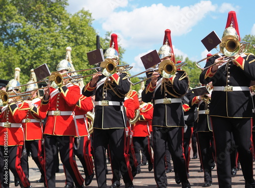  Cavalry British Army band play after 94th annual parade of the Combined Cavalry Old Comrades Association. photo