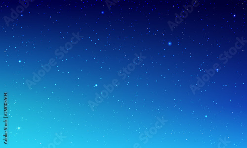 Blue galaxy with star. Abstract background.