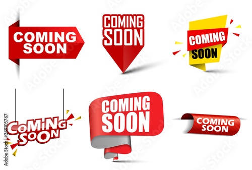 set vector banners coming soon