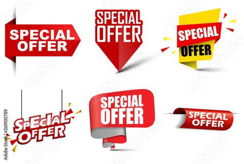 set vector banners special offer