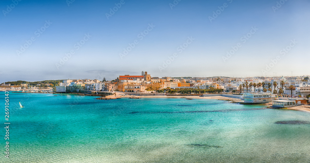 Otranto - coastal town in Puglia with turquoise sea