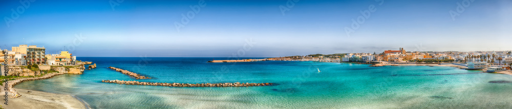 Otranto - coastal town in Puglia with turquoise sea