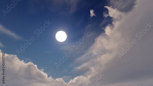 sun sky background 3D Rendering