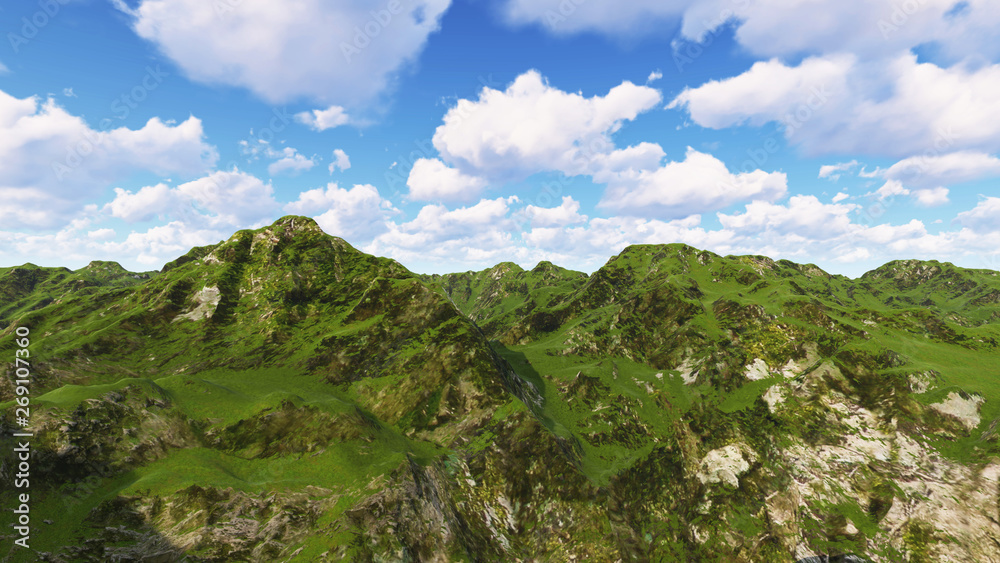 Big Mountain Background 3D Rendering
