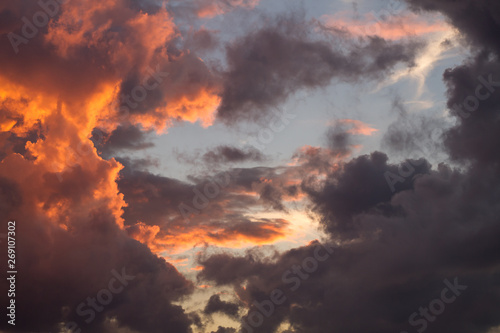 Cloud formation at sunset
