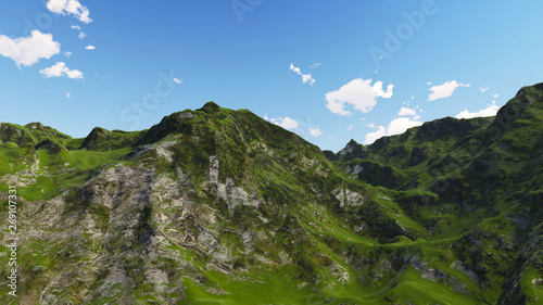 Big Mountain Background 3D Rendering