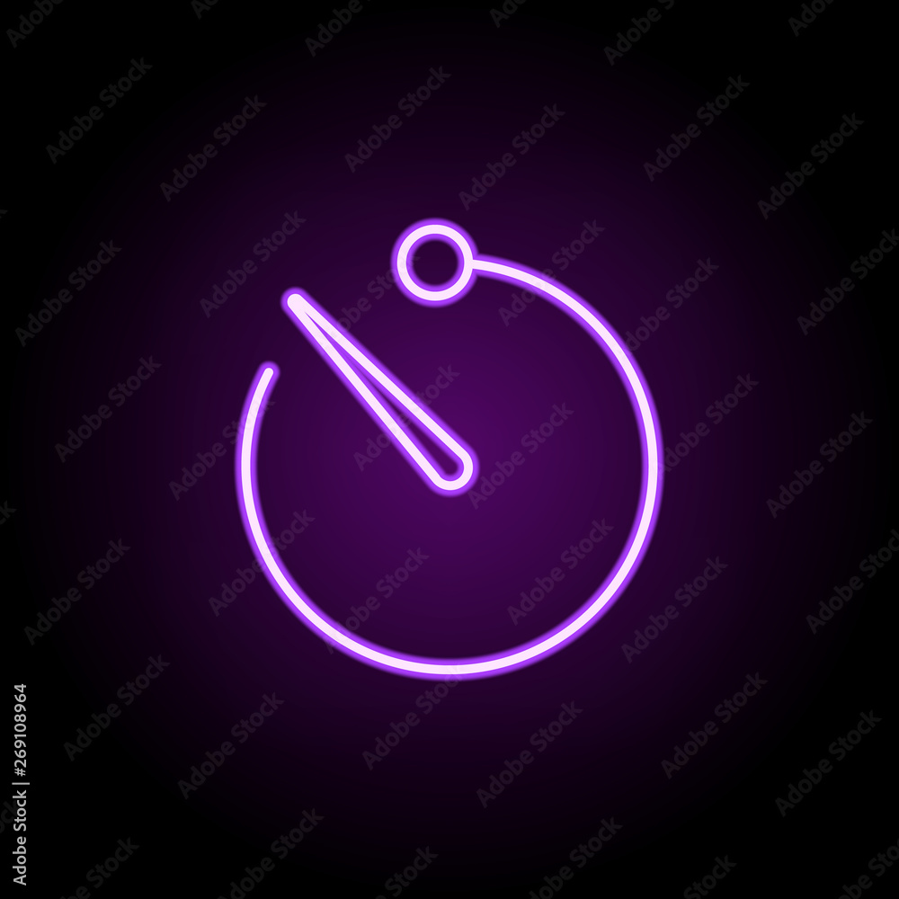 timer neon icon. Elements of photography set. Simple icon for websites, web  design, mobile app, info graphics Stock Vector | Adobe Stock