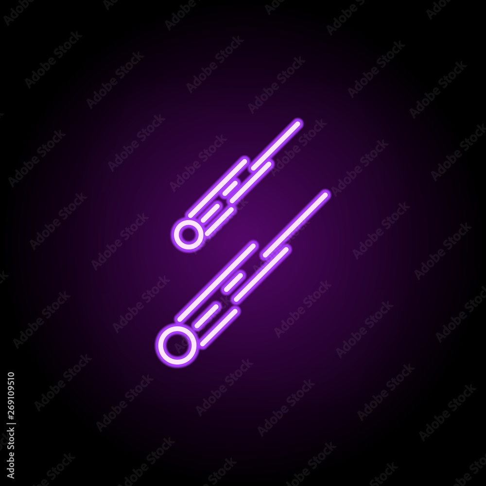 comet neon icon. Elements of Cartooning space set. Simple icon for websites, web design, mobile app, info graphics comet neon icon. Elements of Cartooning space set. Simple icon for websites, web design, mobile app, info graphics