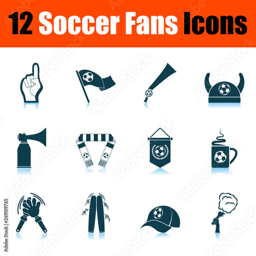 Soccer Fans Icon Set