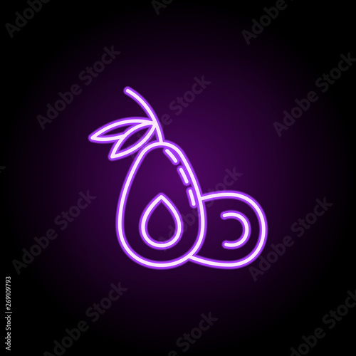 avocado dusk icon. Elements of Vegetables in multi color style icons. Simple icon for websites, web design, mobile app, info graphics on white background
