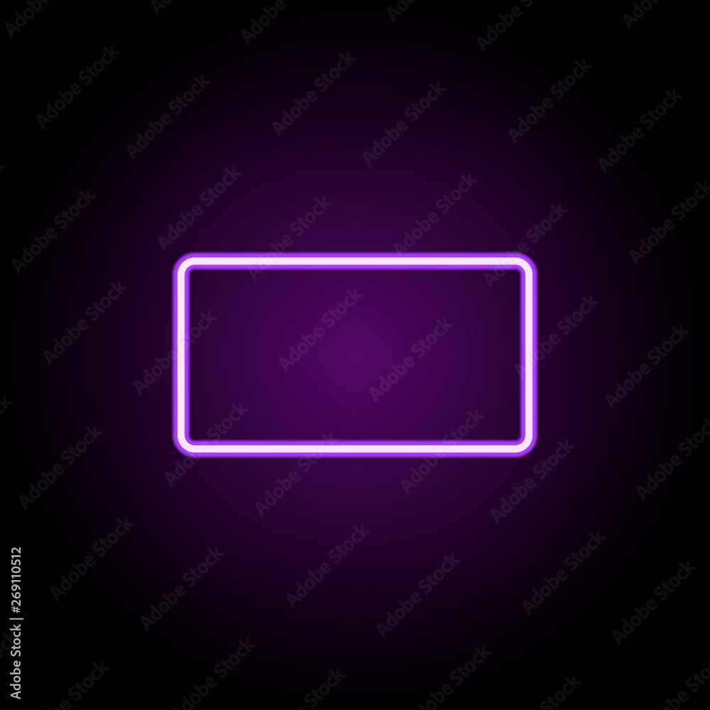 circle in a rectangle neon icon. Elements of Geometric figures set. Simple icon for websites, web design, mobile app, info graphics circle in a rectangle neon icon. Elements of Geometric figures set. Simple icon for websites, web design, mobile app, info graphics