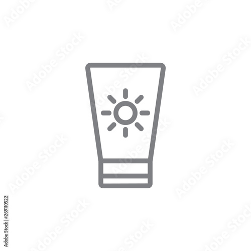 Sun cream icon. Element of beach holiday icon. Thin line icon for website design and development, app development. Premium icon