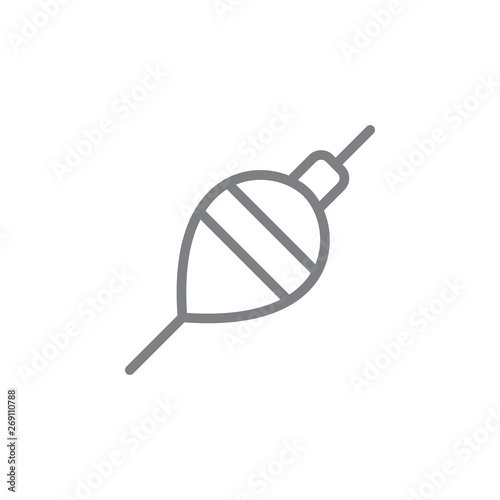 Bobber icon. Element of beach holiday icon. Thin line icon for website design and development, app development. Premium icon