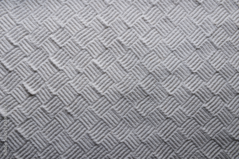 Woven cross-hatch pattern hand-raked into an abstract textured background in the monochrome white sand gravel of a Japanese Zen garden Woven cross-hatch pattern hand-raked into an abstract textured background in the monochrome white sand gravel of a Japanese Zen garden