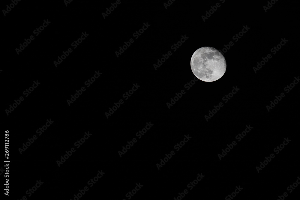 Moon on balck sky shot with canon 500mm f4 telephoto lens Moon on balck sky shot with canon 500mm f4 telephoto lens