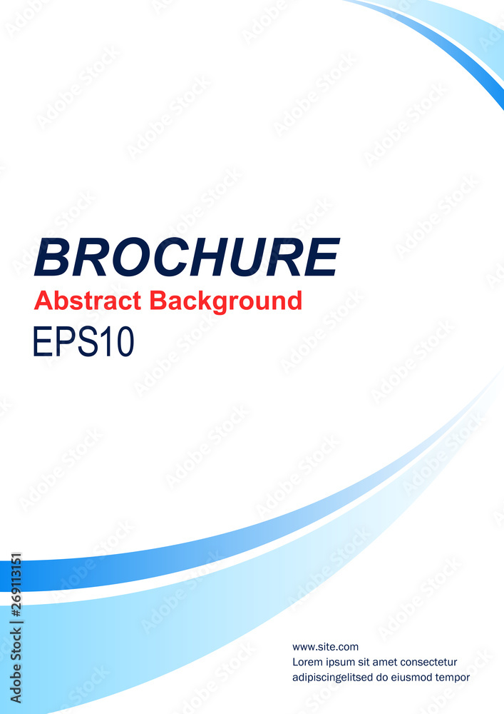 Fototapeta premium テンプレート 曲線 青