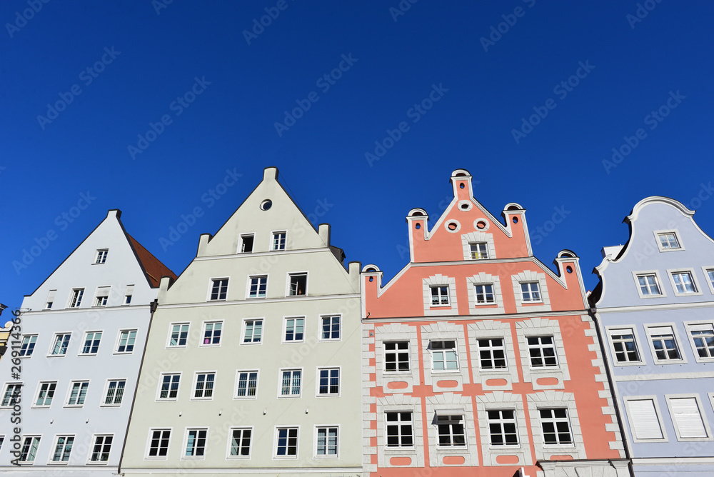 Denkmalgeschützte Architektur in Landshut-Altstadt