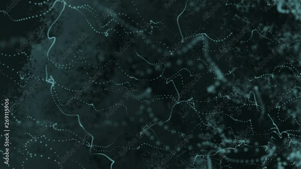 Abstract waving floating strings particles. Abstract waving floating strings particles.