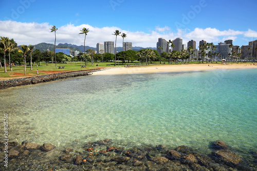 Ala Moana beach park, Oahu, Hawaii photo