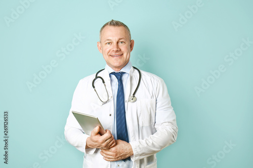 Handsome middle-aged doctor...