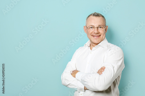 Handsome middle-aged man on...