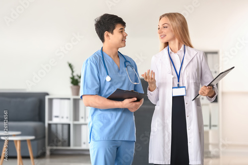 Female doctor and male medi...