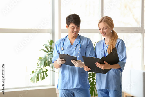 Young medical assistants in...