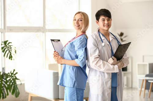 Male doctor and female medi...